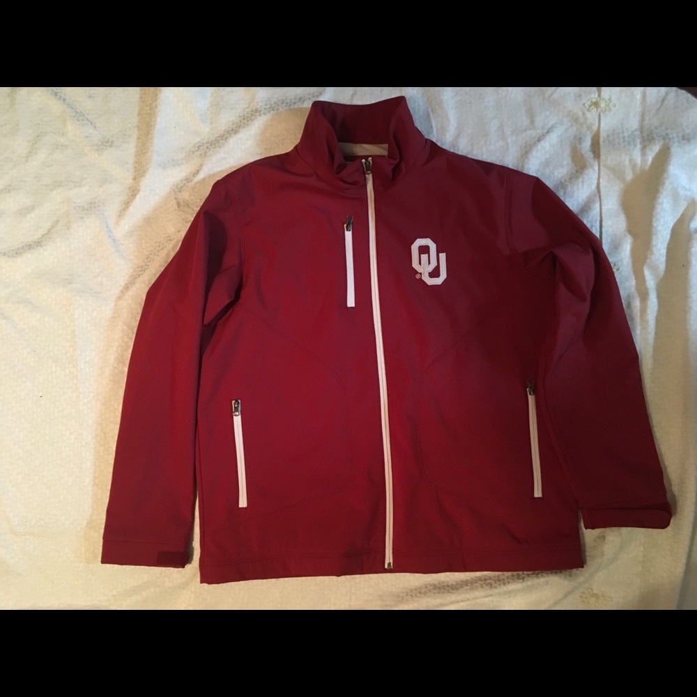 OU red zip up jacket SzL